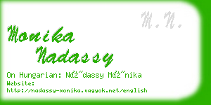 monika nadassy business card